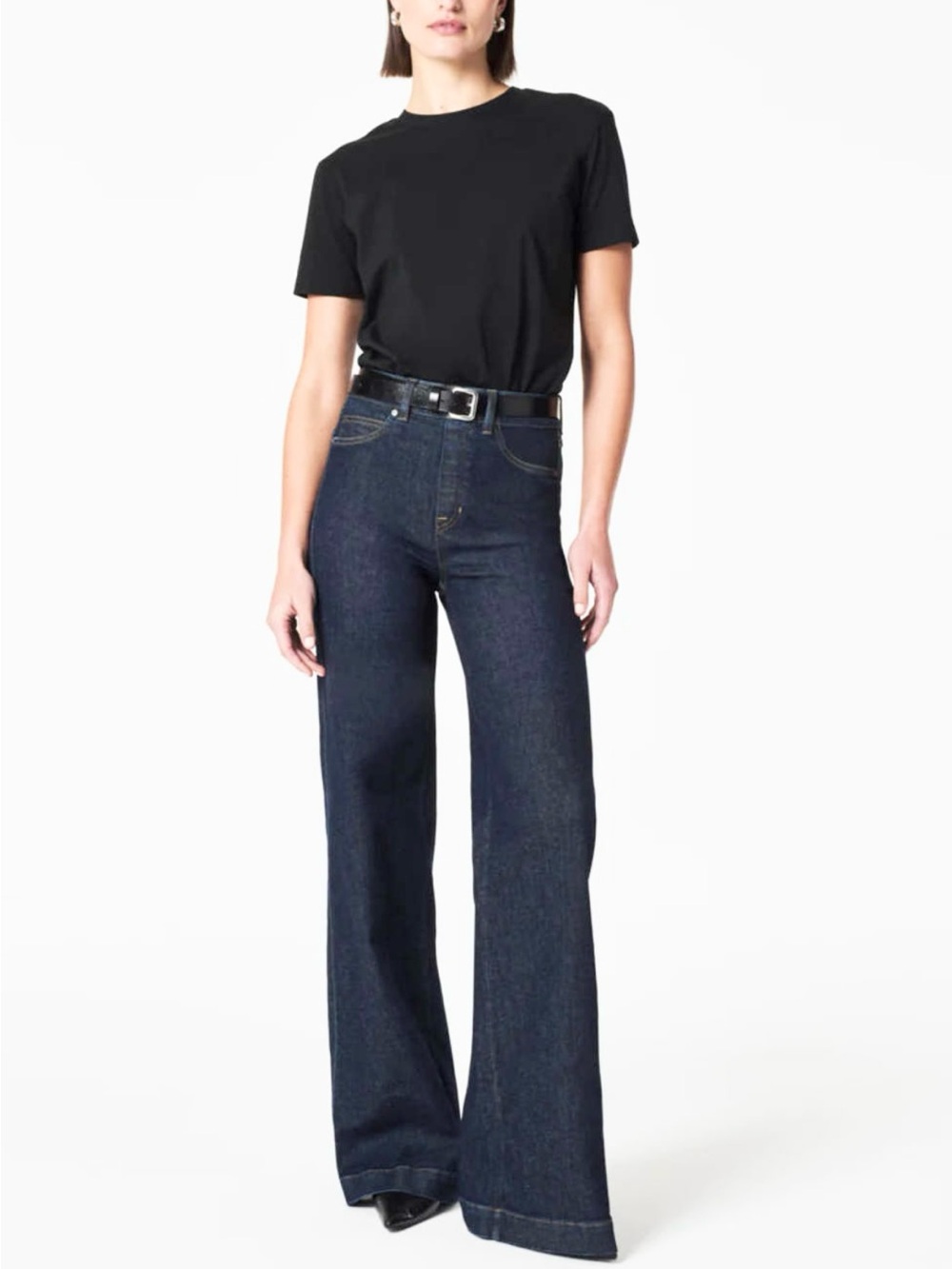 Spanx Wide Leg Jeans Raw Indigo Wash 20547R Sz XL NWT